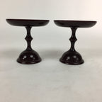 Japanese Buddhist Altar Fitting Vtg Offering Stand Pair High Cup Takatsuki BU548