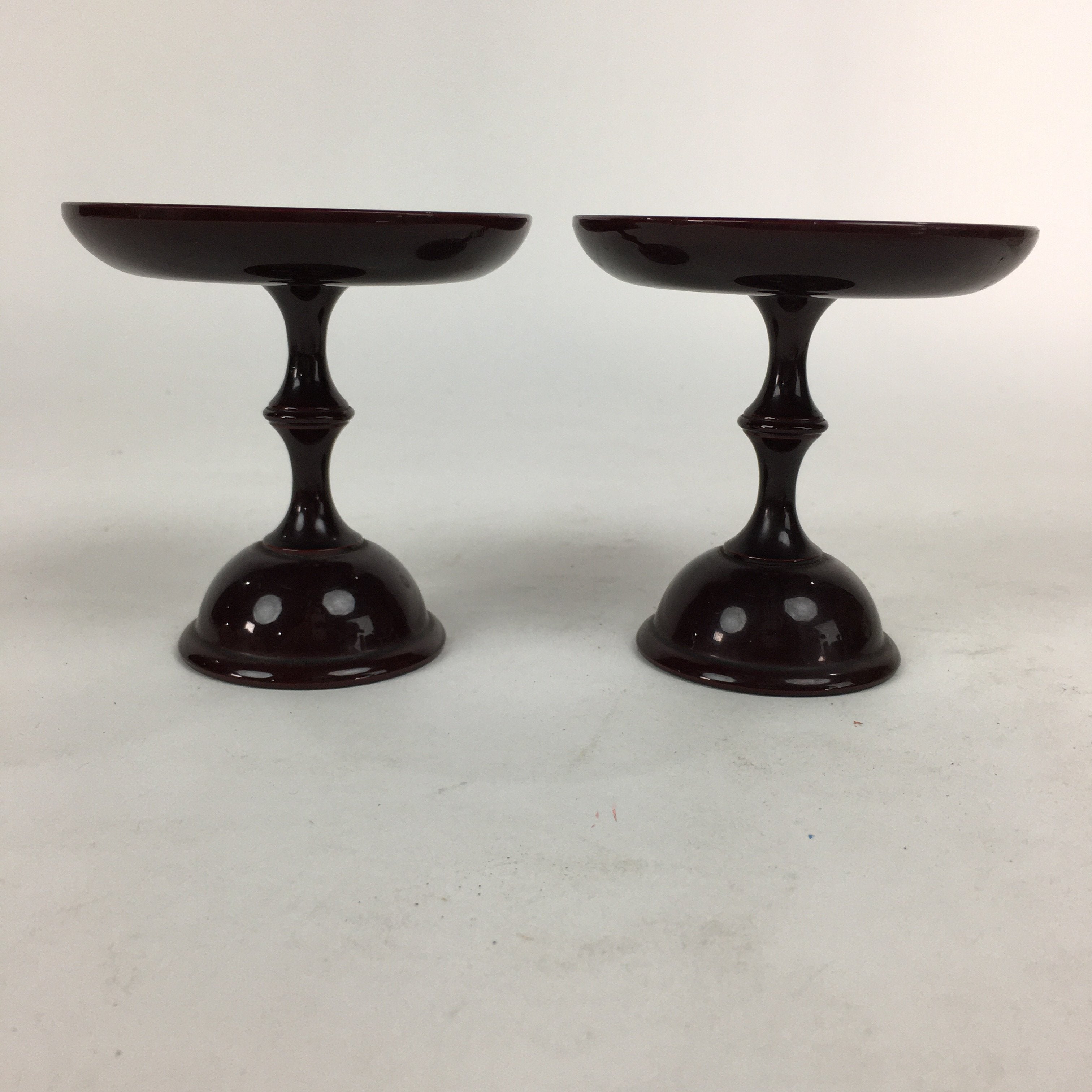 Japanese Buddhist Altar Fitting Vtg Offering Stand Pair High Cup Takatsuki BU548