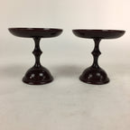 Japanese Buddhist Altar Fitting Vtg Offering Stand Pair High Cup Takatsuki BU548