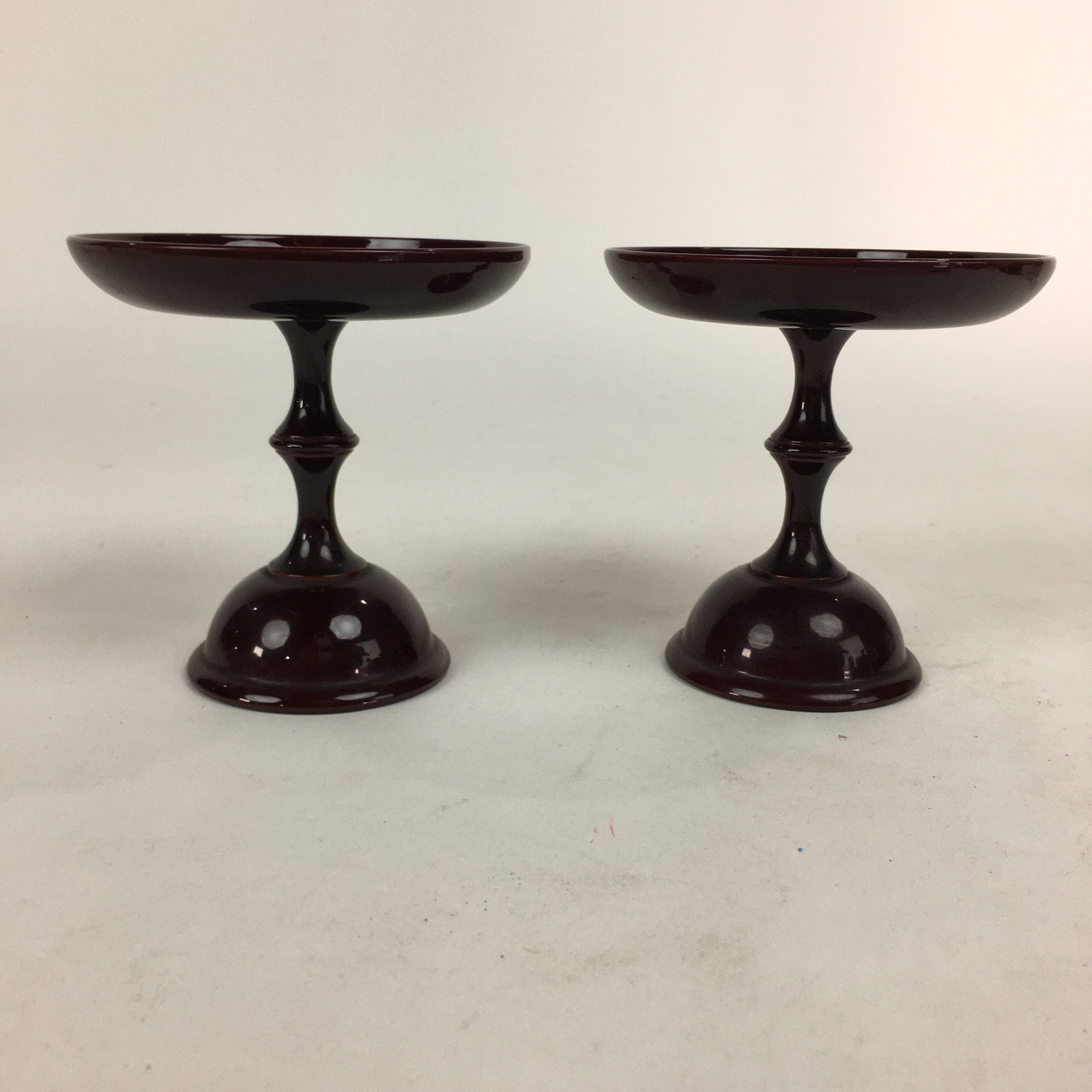 Japanese Buddhist Altar Fitting Vtg Offering Stand Pair High Cup Takatsuki BU548