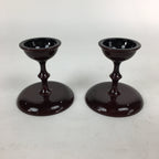 Japanese Buddhist Altar Fitting Vtg Offering Stand Pair High Cup Takatsuki BU548