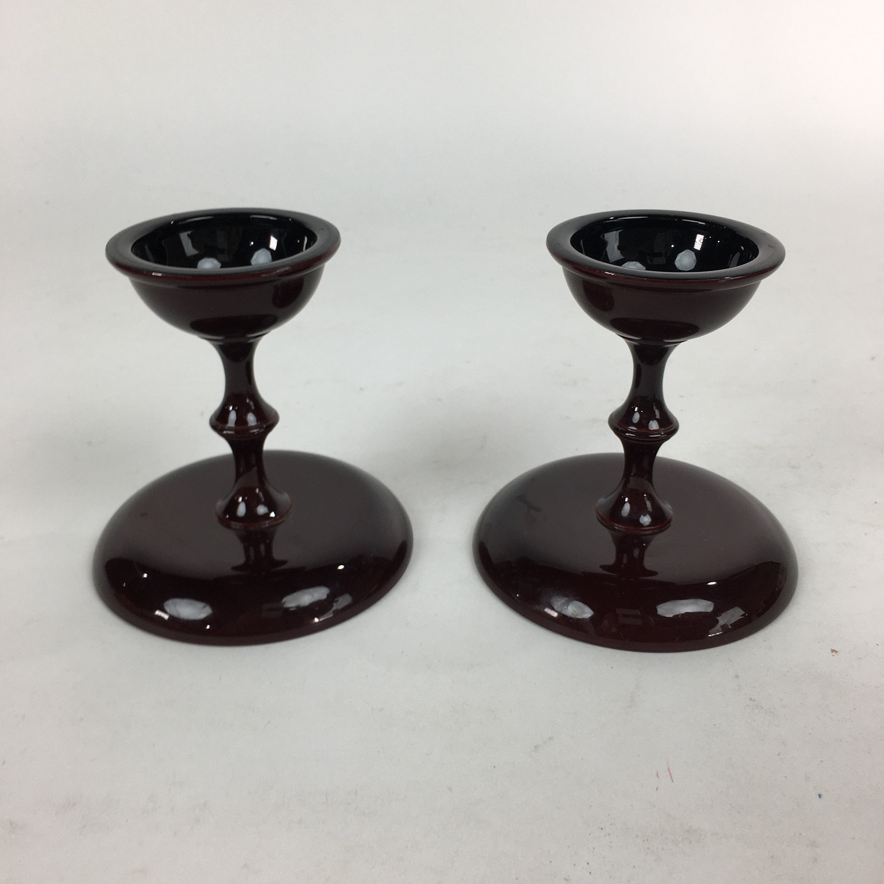 Japanese Buddhist Altar Fitting Vtg Offering Stand Pair High Cup Takatsuki BU548