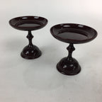 Japanese Buddhist Altar Fitting Vtg Offering Stand Pair High Cup Takatsuki BU548