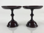 Japanese Buddhist Altar Fitting Vtg Offering Stand Pair High Cup Takatsuki BU776