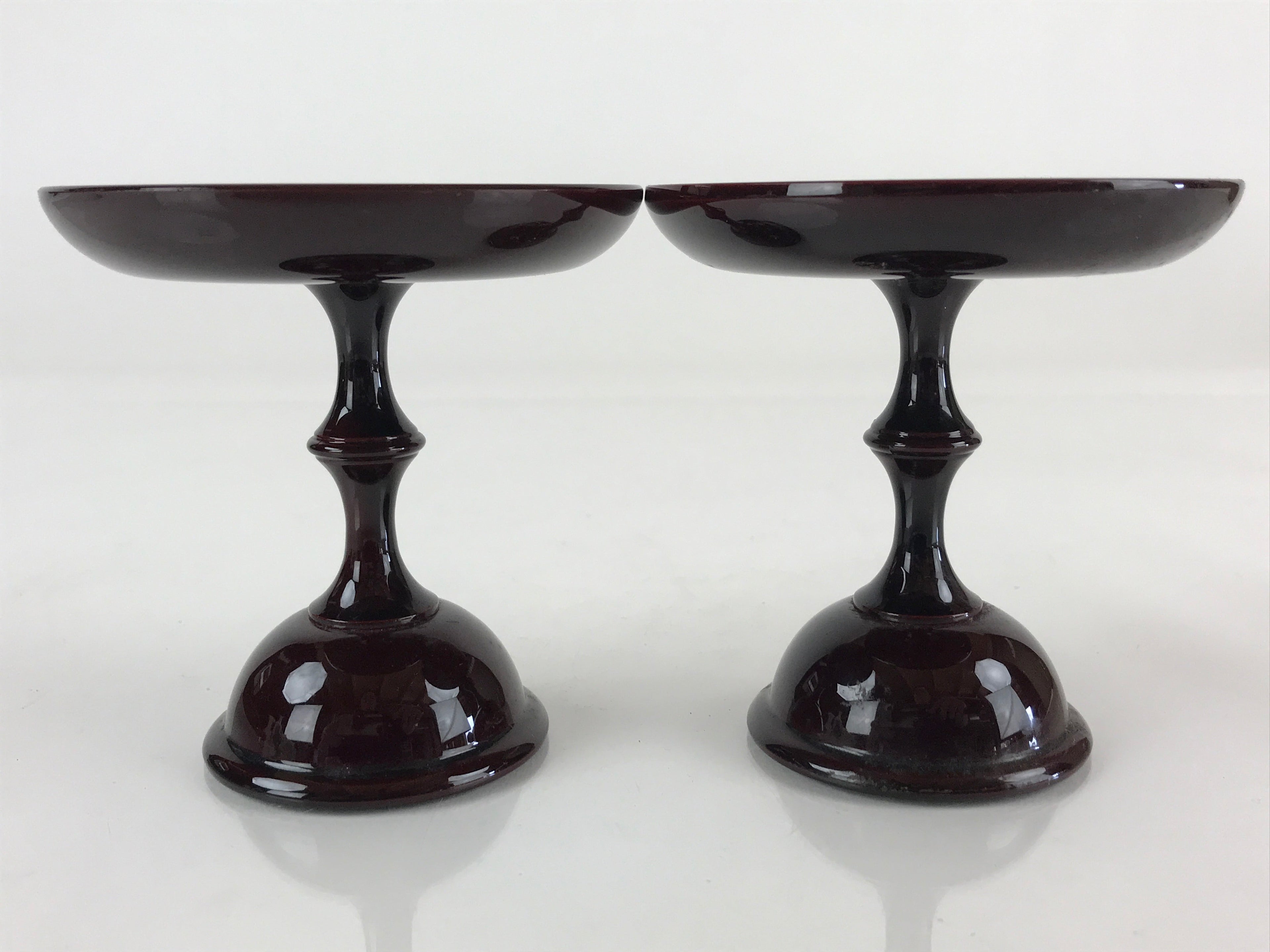 Japanese Buddhist Altar Fitting Vtg Offering Stand Pair High Cup Takatsuki BU776