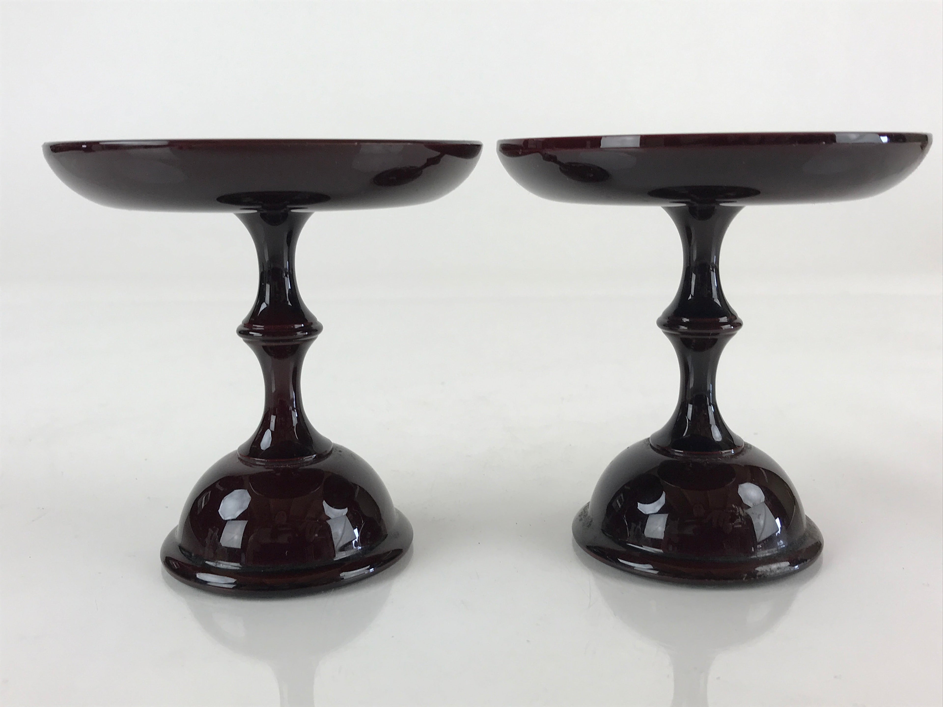 Japanese Buddhist Altar Fitting Vtg Offering Stand Pair High Cup Takatsuki BU776