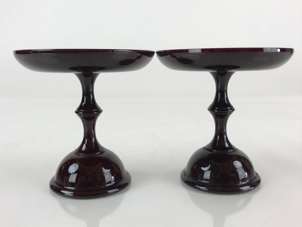 Japanese Buddhist Altar Fitting Vtg Offering Stand Pair High Cup Takatsuki BU776