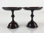 Japanese Buddhist Altar Fitting Vtg Offering Stand Pair High Cup Takatsuki BU776