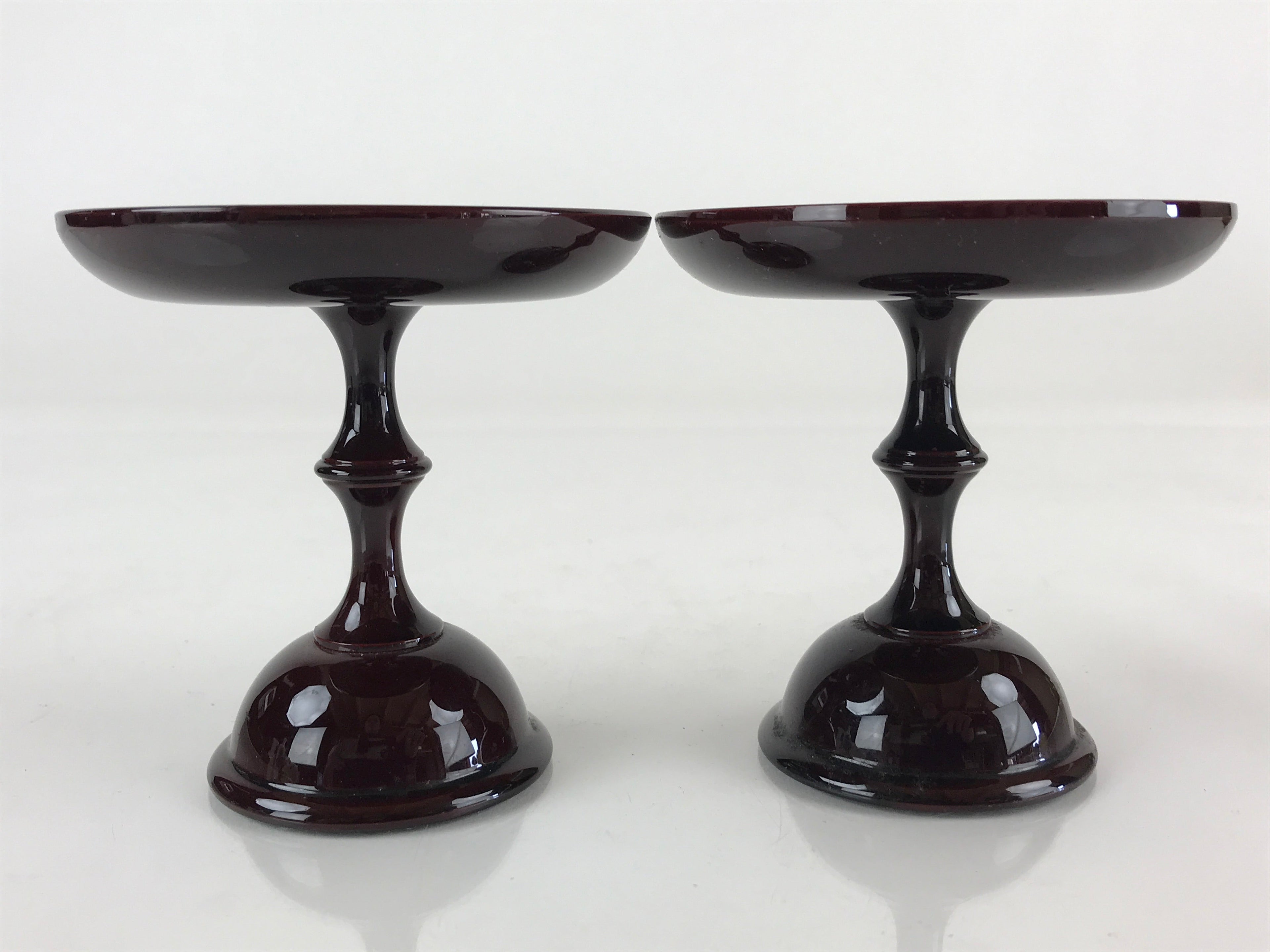 Japanese Buddhist Altar Fitting Vtg Offering Stand Pair High Cup Takatsuki BU776