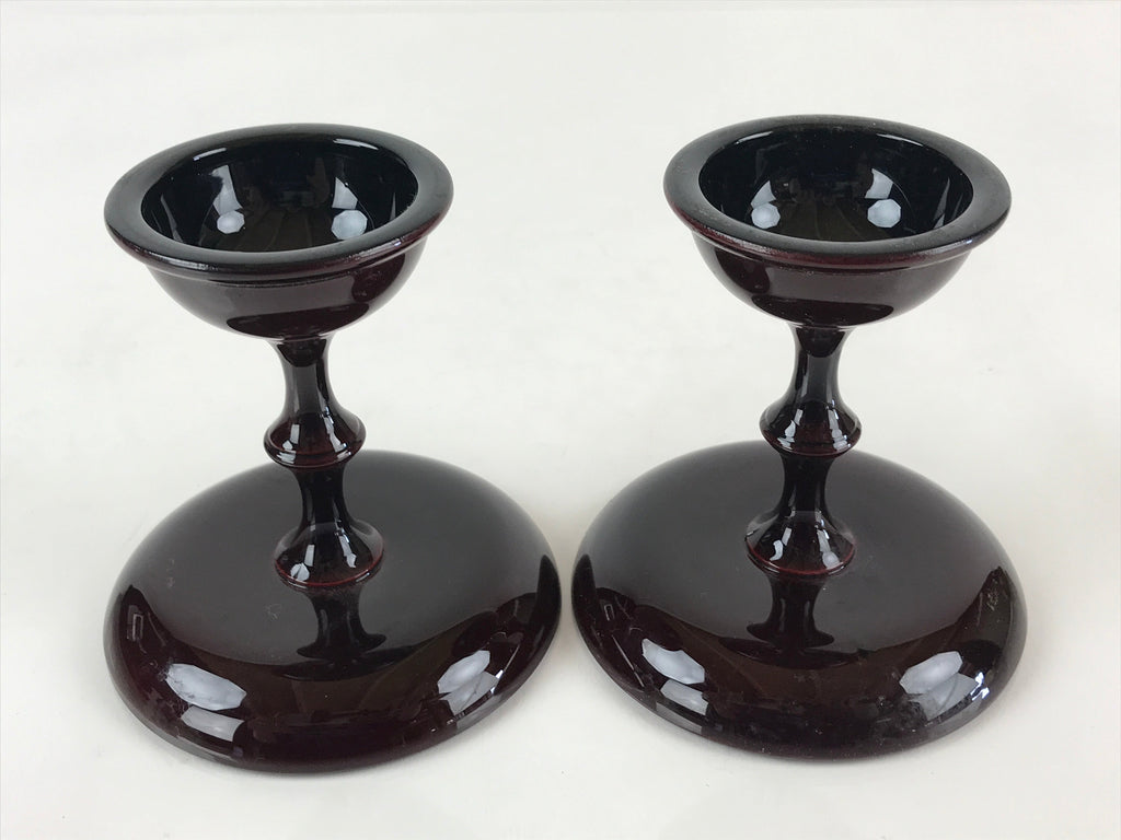 Japanese Buddhist Altar Fitting Vtg Offering Stand Pair High Cup Takatsuki BU776