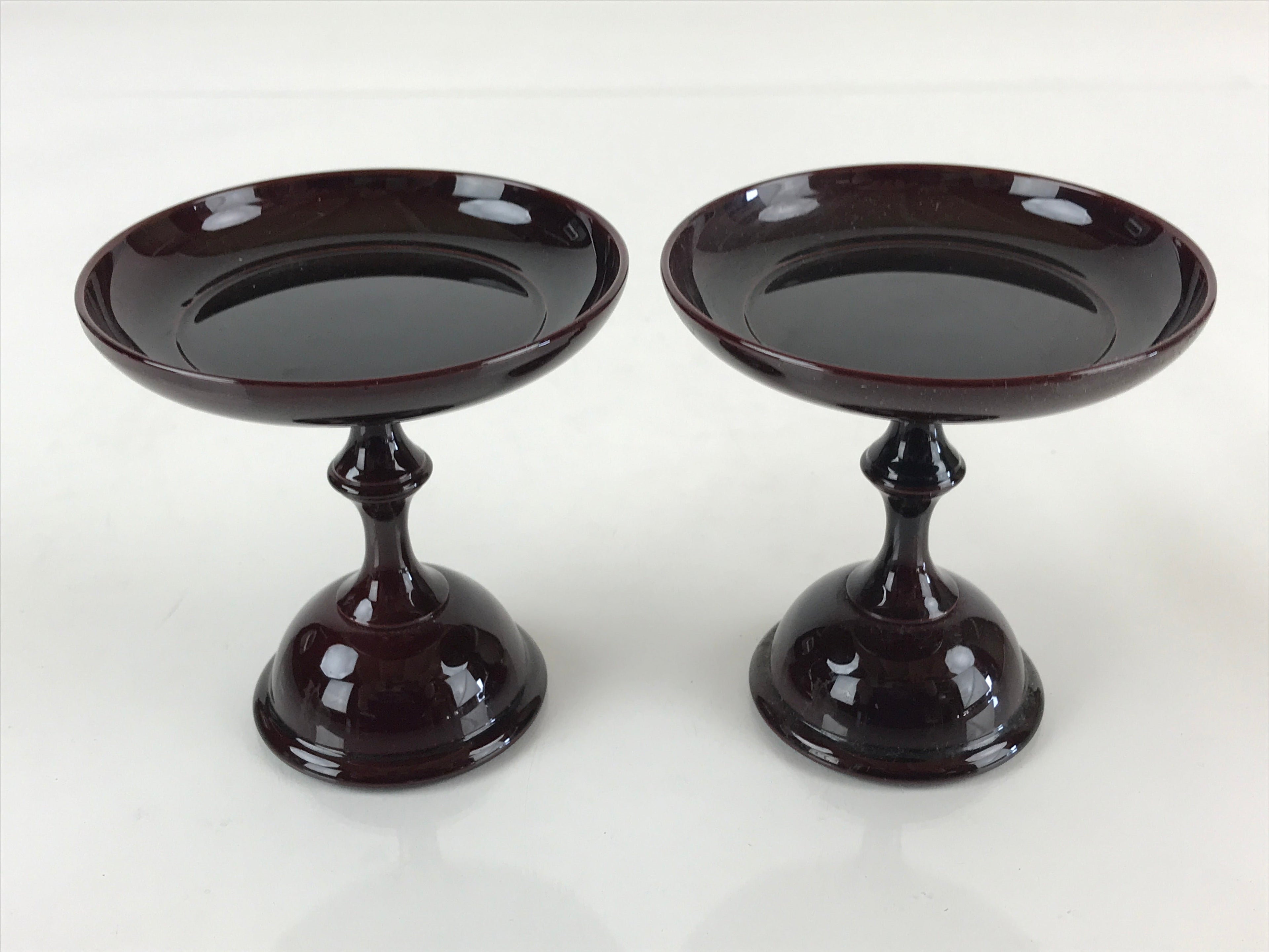 Japanese Buddhist Altar Fitting Vtg Offering Stand Pair High Cup Takatsuki BU776