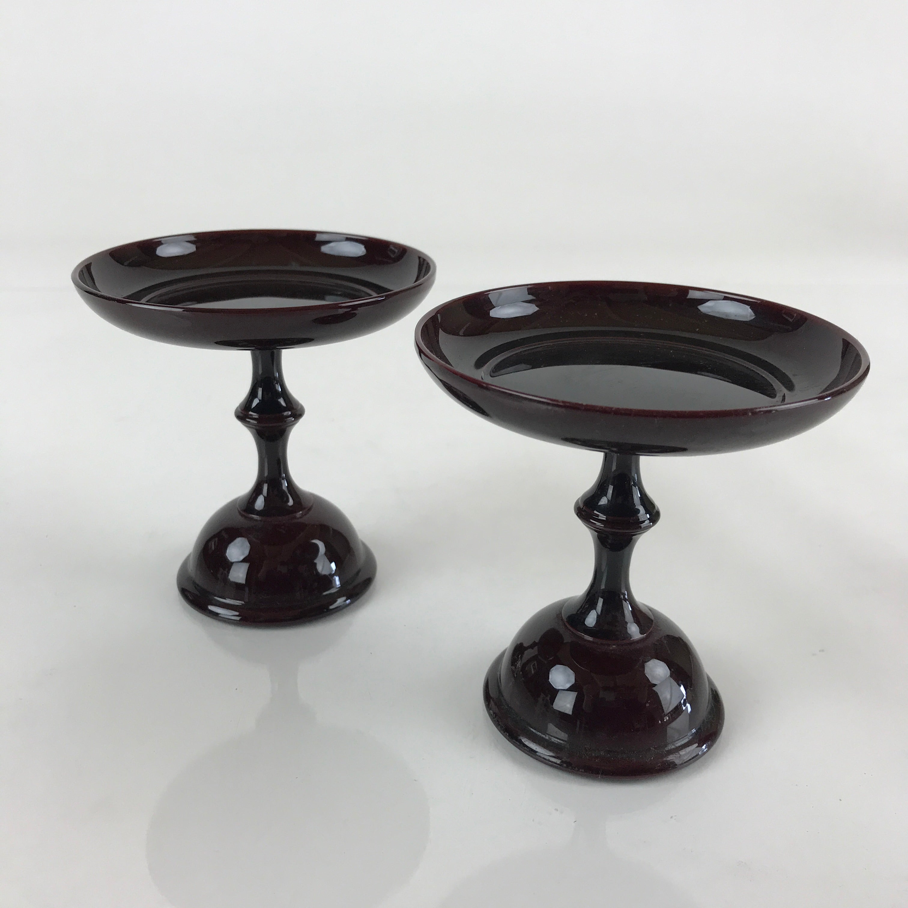Japanese Buddhist Altar Fitting Vtg Offering Stand Pair High Cup Takatsuki BU776