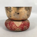 Japanese Buddhist Altar Fitting Vtg Orin Bell Singing Bowl Pillow Striker BU352