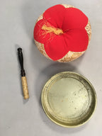 Japanese Buddhist Altar Fitting Vtg Orin Bell Singing Bowl Pillow Striker BU368