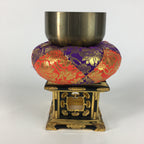 Japanese Buddhist Altar Fitting Vtg Orin Bell Singing Bowl Pillow Striker BU444