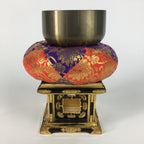 Japanese Buddhist Altar Fitting Vtg Orin Bell Singing Bowl Pillow Striker BU444