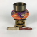 Japanese Buddhist Altar Fitting Vtg Orin Bell Singing Bowl Pillow Striker BU444