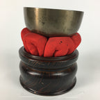 Japanese Buddhist Altar Fitting Vtg Orin Bell Singing Bowl Pillow Striker BU445