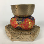 Japanese Buddhist Altar Fitting Vtg Orin Bell Singing Bowl Pillow Striker BU446