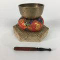 Japanese Buddhist Altar Fitting Vtg Orin Bell Singing Bowl Pillow Striker BU446