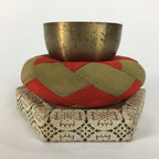 Japanese Buddhist Altar Fitting Vtg Orin Bell Singing Bowl Pillow Striker BU449