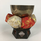 Japanese Buddhist Altar Fitting Vtg Orin Bell Singing Bowl Pillow Striker BU451
