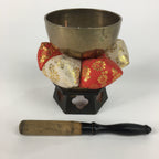 Japanese Buddhist Altar Fitting Vtg Orin Bell Singing Bowl Pillow Striker BU451