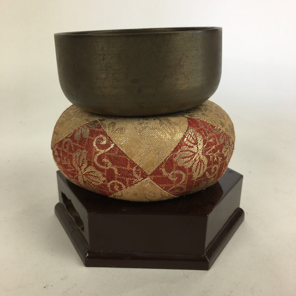 Japanese Buddhist Altar Fitting Vtg Orin Bell Singing Bowl Pillow Striker BU511