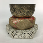 Japanese Buddhist Altar Fitting Vtg Orin Bell Singing Bowl Pillow Striker BU547