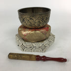 Japanese Buddhist Altar Fitting Vtg Orin Bell Singing Bowl Pillow Striker BU547