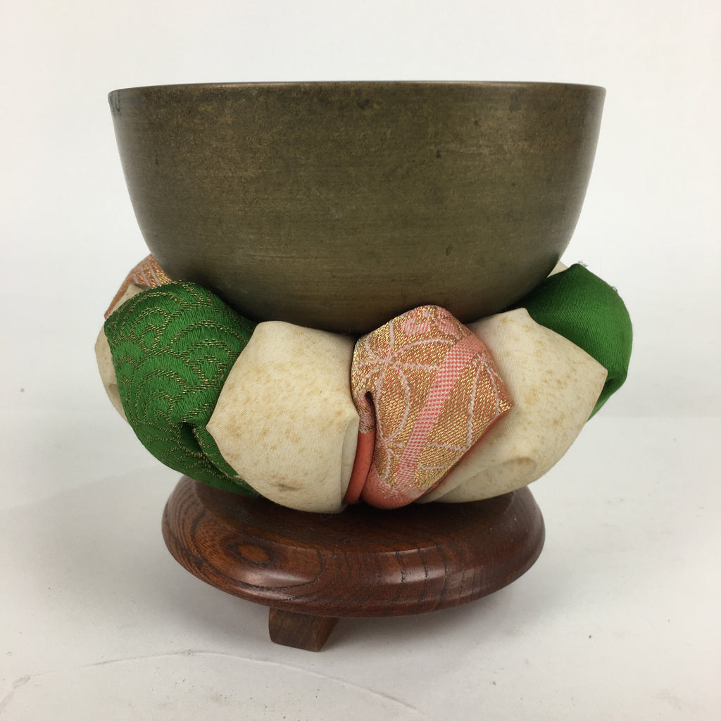 Japanese Buddhist Altar Fitting Vtg Orin Bell Singing Bowl Pillow Striker BU576