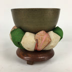 Japanese Buddhist Altar Fitting Vtg Orin Bell Singing Bowl Pillow Striker BU576
