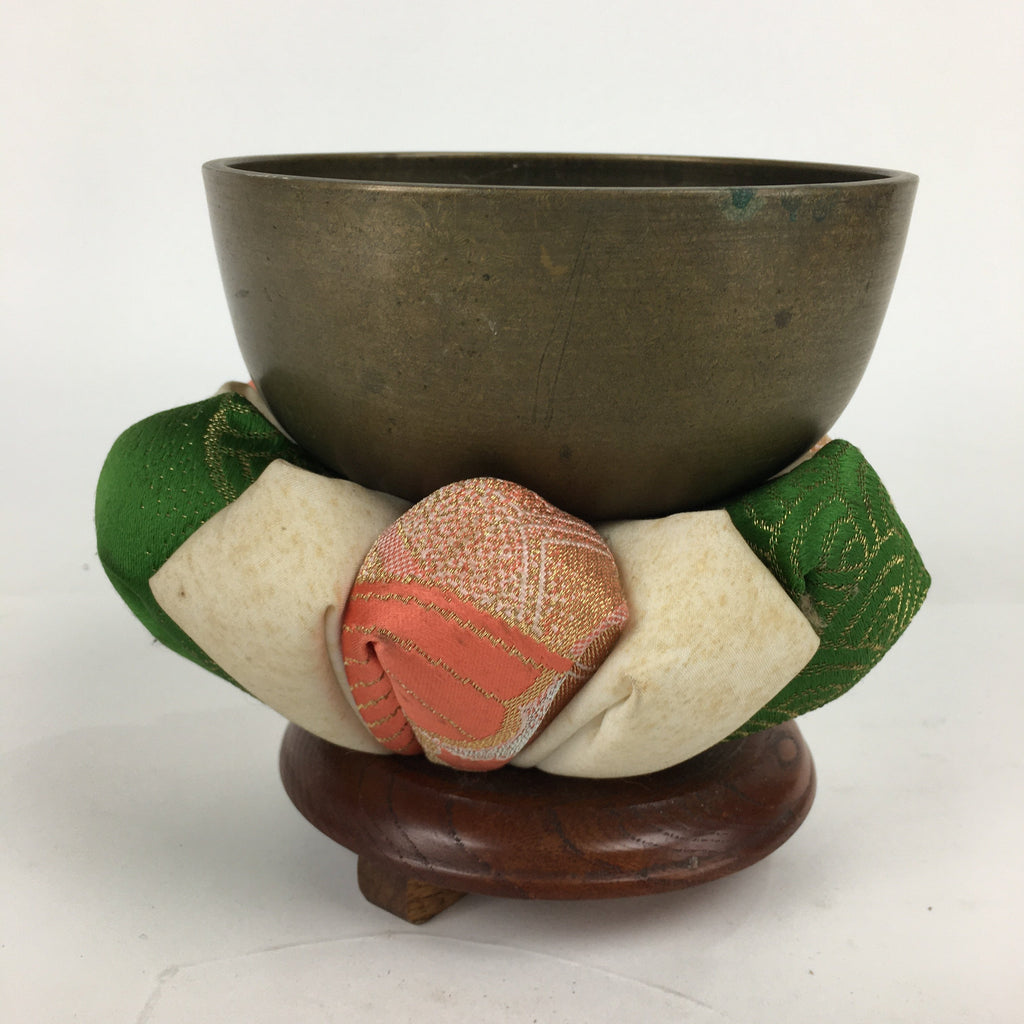 Japanese Buddhist Altar Fitting Vtg Orin Bell Singing Bowl Pillow Striker BU576