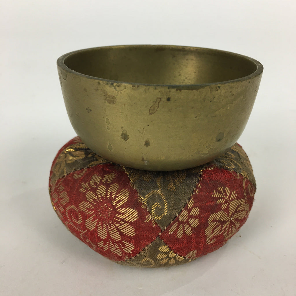 Japanese Buddhist Altar Fitting Vtg Orin Bell Singing Bowl Pillow Striker BU612