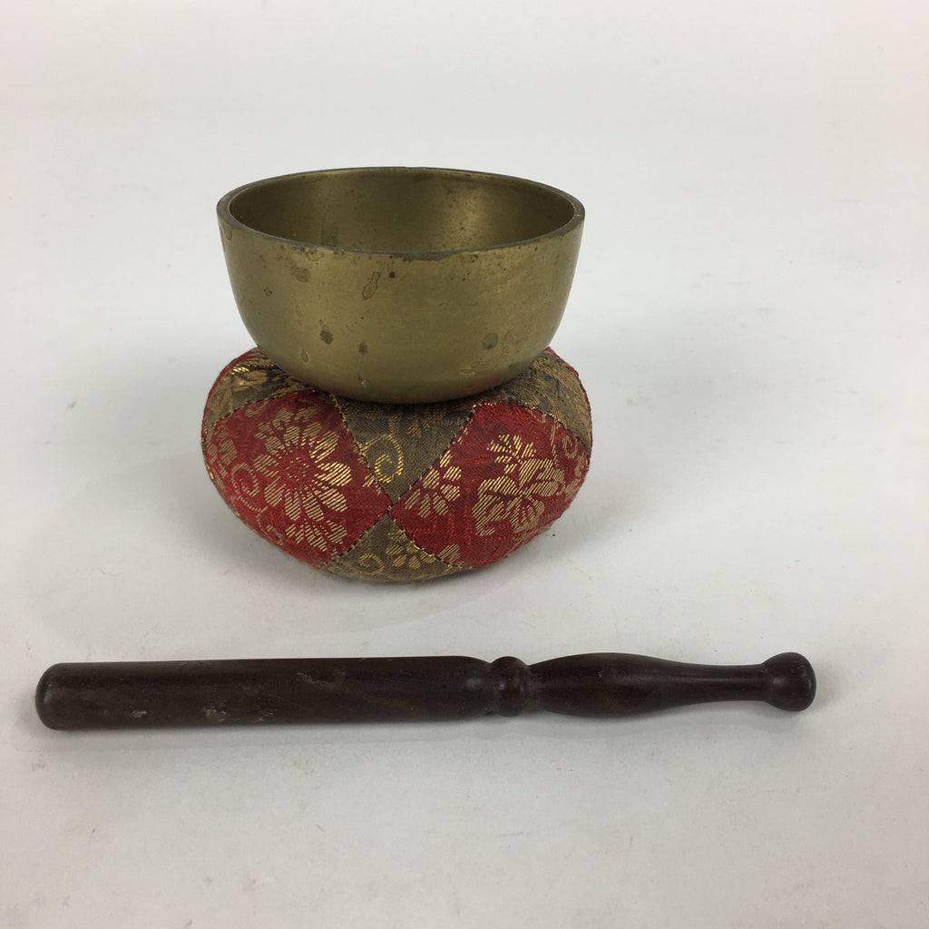 Japanese Buddhist Altar Fitting Vtg Orin Bell Singing Bowl Pillow Striker BU612