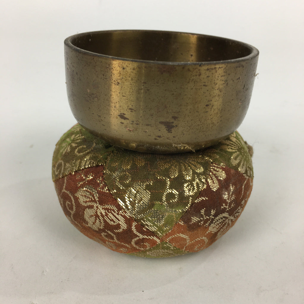 Japanese Buddhist Altar Fitting Vtg Orin Bell Singing Bowl Pillow Striker BU613