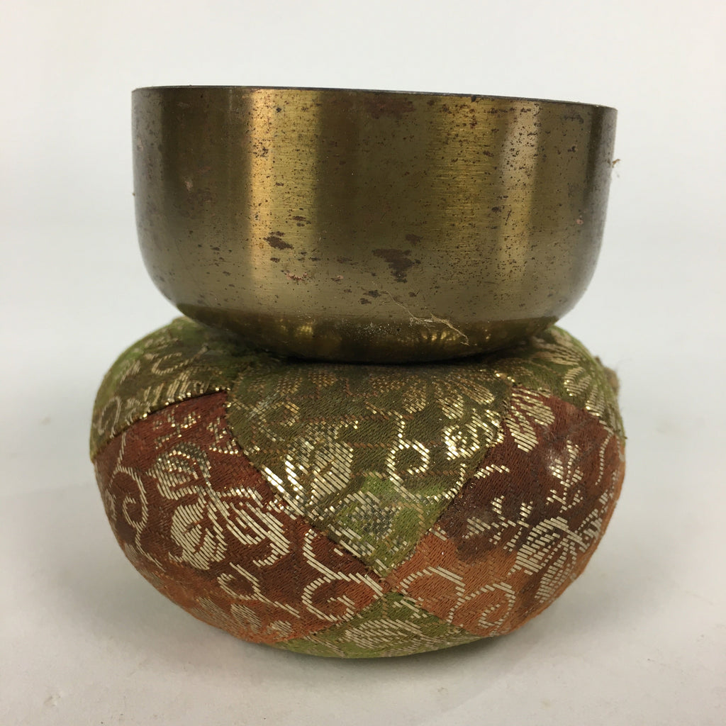 Japanese Buddhist Altar Fitting Vtg Orin Bell Singing Bowl Pillow Striker BU613