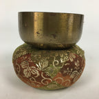 Japanese Buddhist Altar Fitting Vtg Orin Bell Singing Bowl Pillow Striker BU613