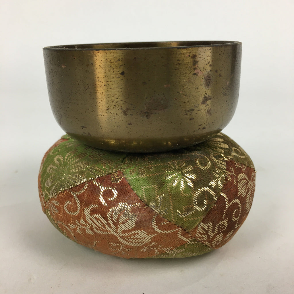 Japanese Buddhist Altar Fitting Vtg Orin Bell Singing Bowl Pillow Striker BU613