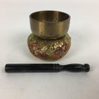 Japanese Buddhist Altar Fitting Vtg Orin Bell Singing Bowl Pillow Striker BU613