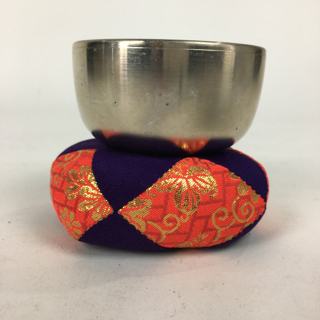 Japanese Buddhist Altar Fitting Vtg Orin Bell Singing Bowl Pillow Striker BU627