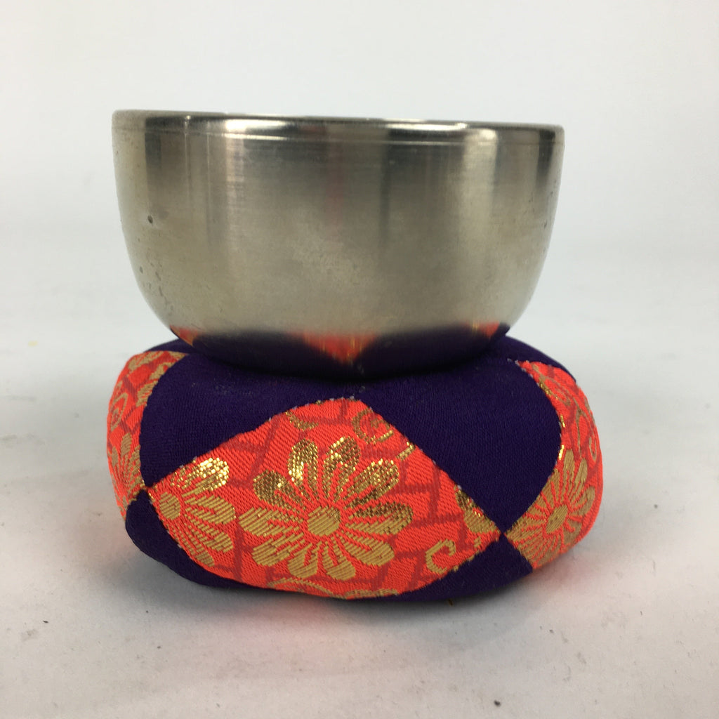 Japanese Buddhist Altar Fitting Vtg Orin Bell Singing Bowl Pillow Striker BU627