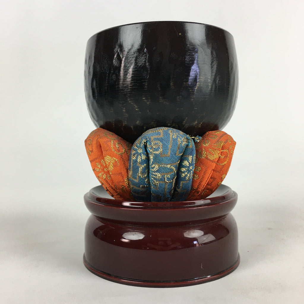 Japanese Buddhist Altar Fitting Vtg Orin Bell Singing Bowl Pillow Striker BU684