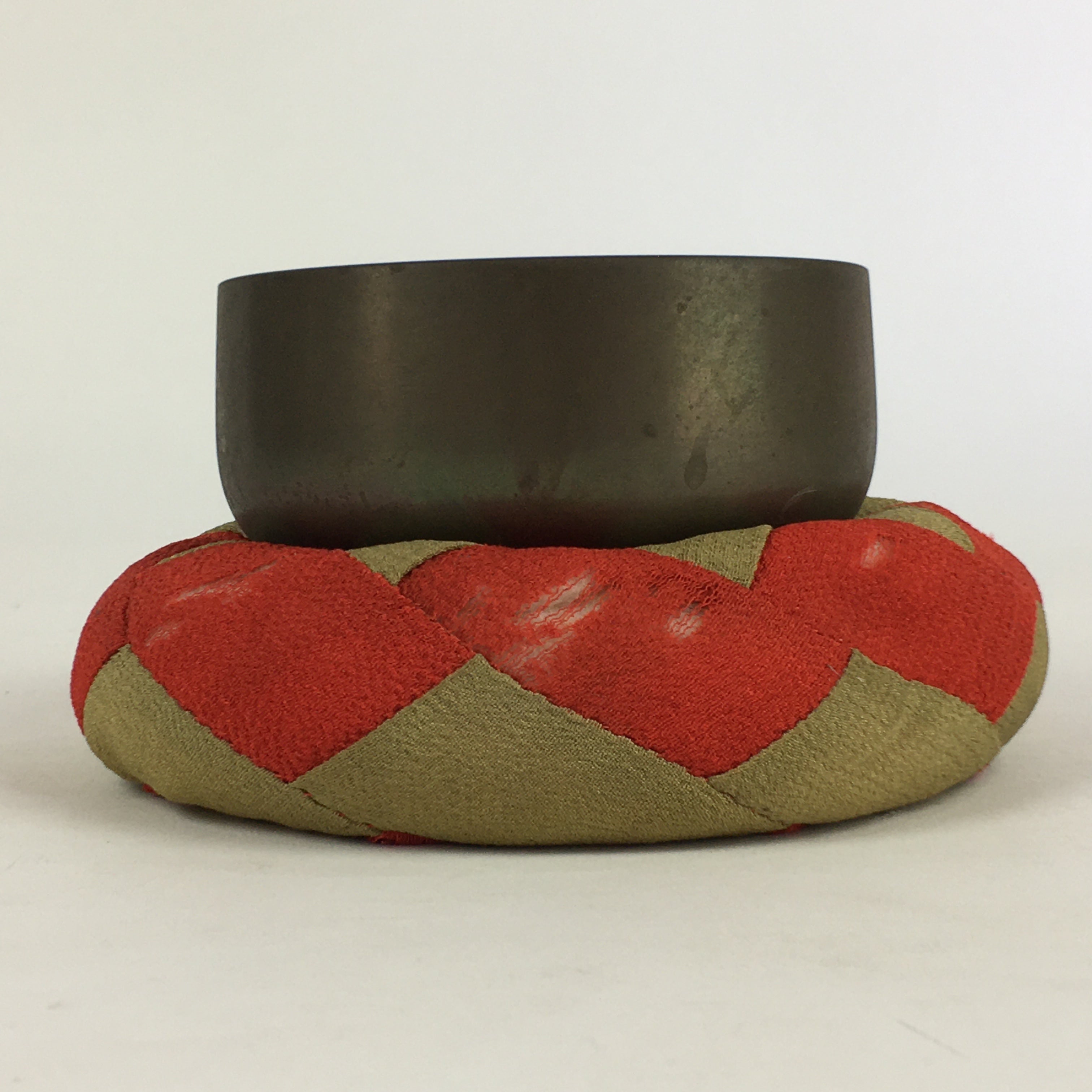 Japanese Buddhist Altar Fitting Vtg Orin Bell Singing Bowl Pillow Striker BU719