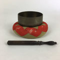 Japanese Buddhist Altar Fitting Vtg Orin Bell Singing Bowl Pillow Striker BU719