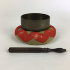 Japanese Buddhist Altar Fitting Vtg Orin Bell Singing Bowl Pillow Striker BU719