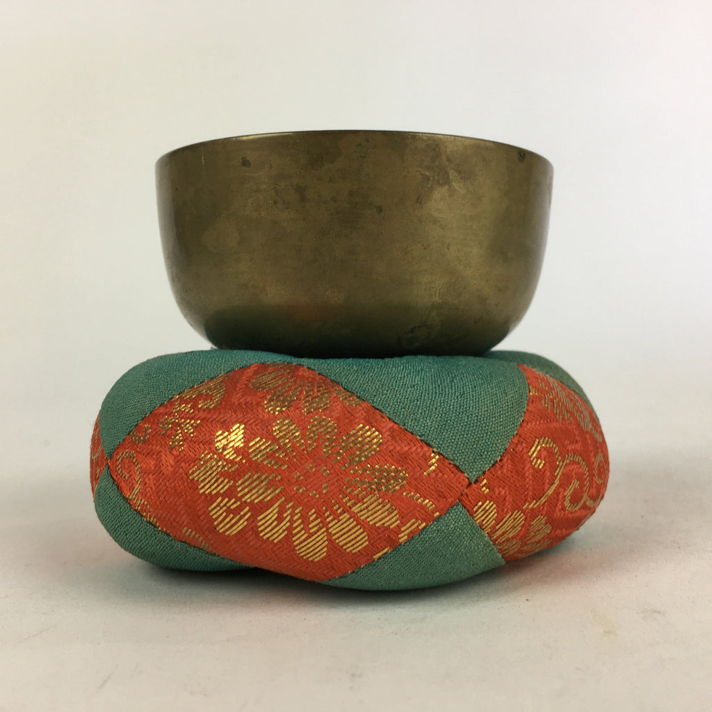 Japanese Buddhist Altar Fitting Vtg Orin Bell Singing Bowl Pillow Striker BU720