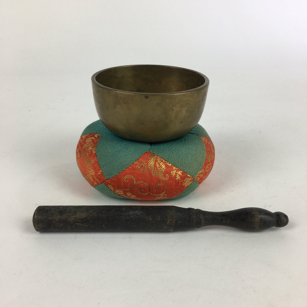 Japanese Buddhist Altar Fitting Vtg Orin Bell Singing Bowl Pillow Striker BU720