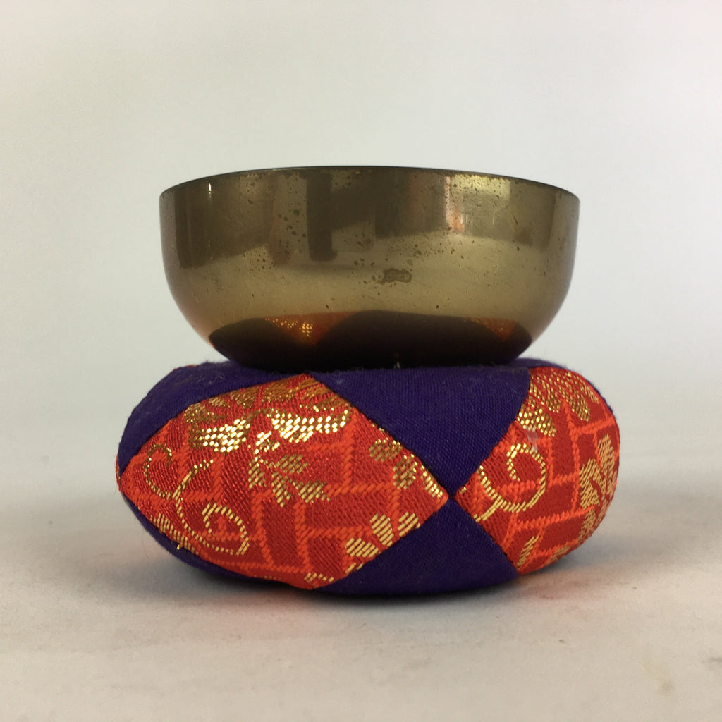 Japanese Buddhist Altar Fitting Vtg Orin Bell Singing Bowl Pillow Striker BU721