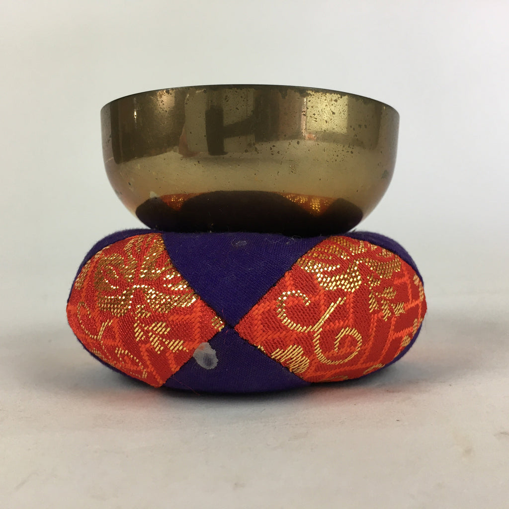 Japanese Buddhist Altar Fitting Vtg Orin Bell Singing Bowl Pillow Striker BU721